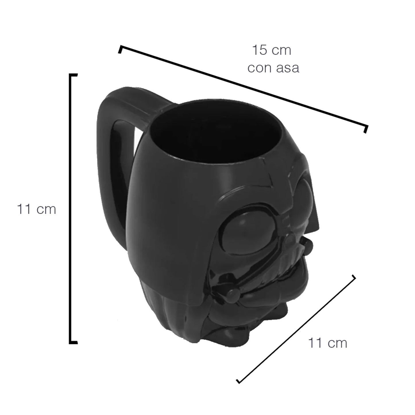 Taza Zak Disney Star Wars Darth Vader 3D Cerámica 385ml