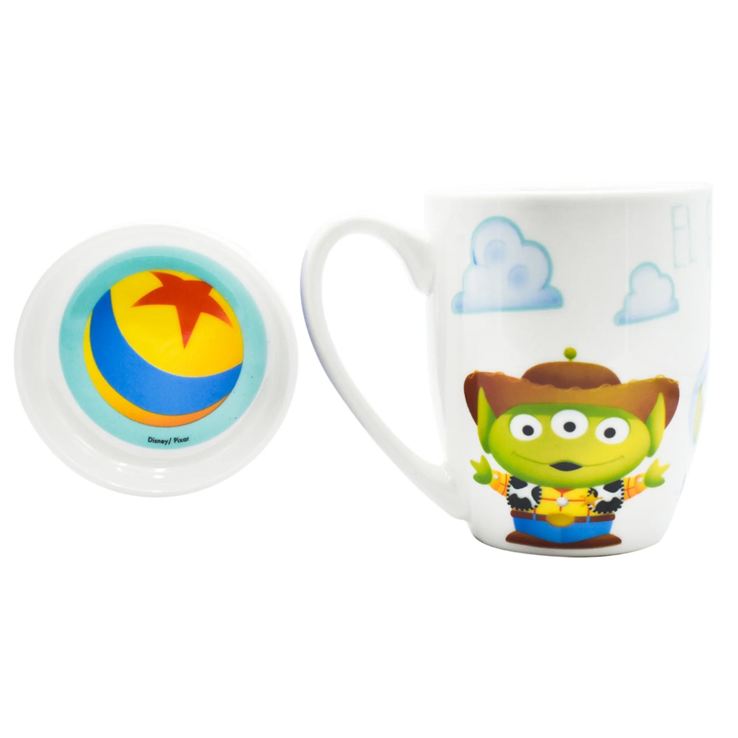 Taza c/Tapa Fun Kids Disney Pixar Porcelana 385ml