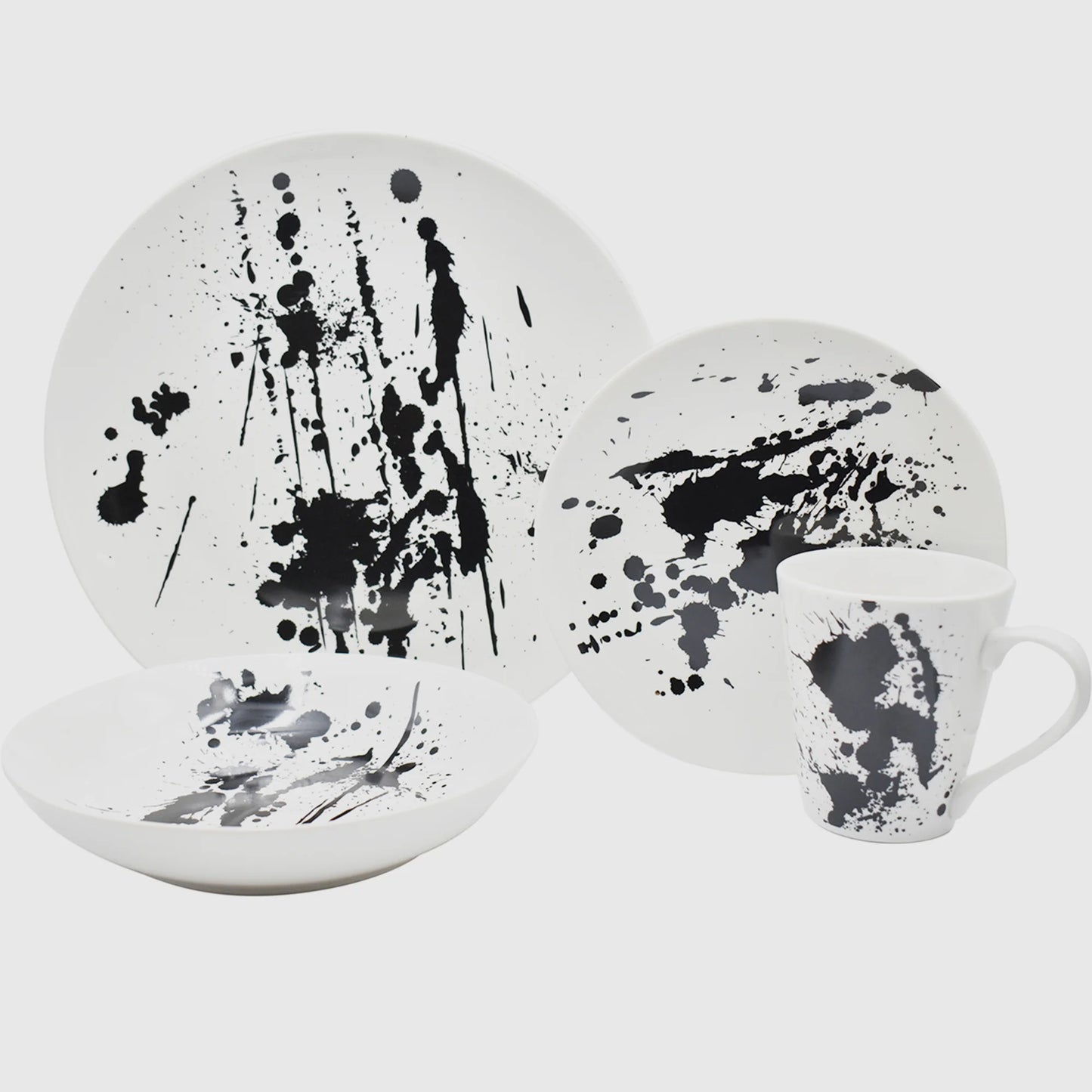 Vajilla con Tazas Para 4 Personas Kaiser Art/Golden Marble Porcelana 16 pz