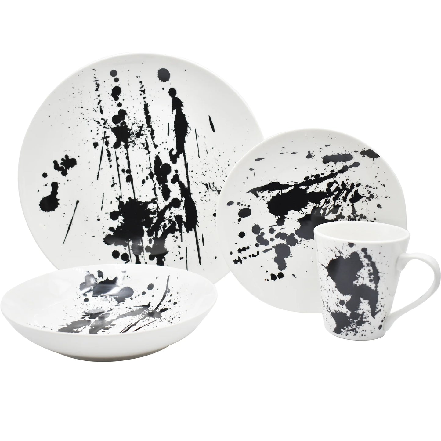 Vajilla con Tazas Para 4 Personas Kaiser Art/Golden Marble Porcelana 16 pz