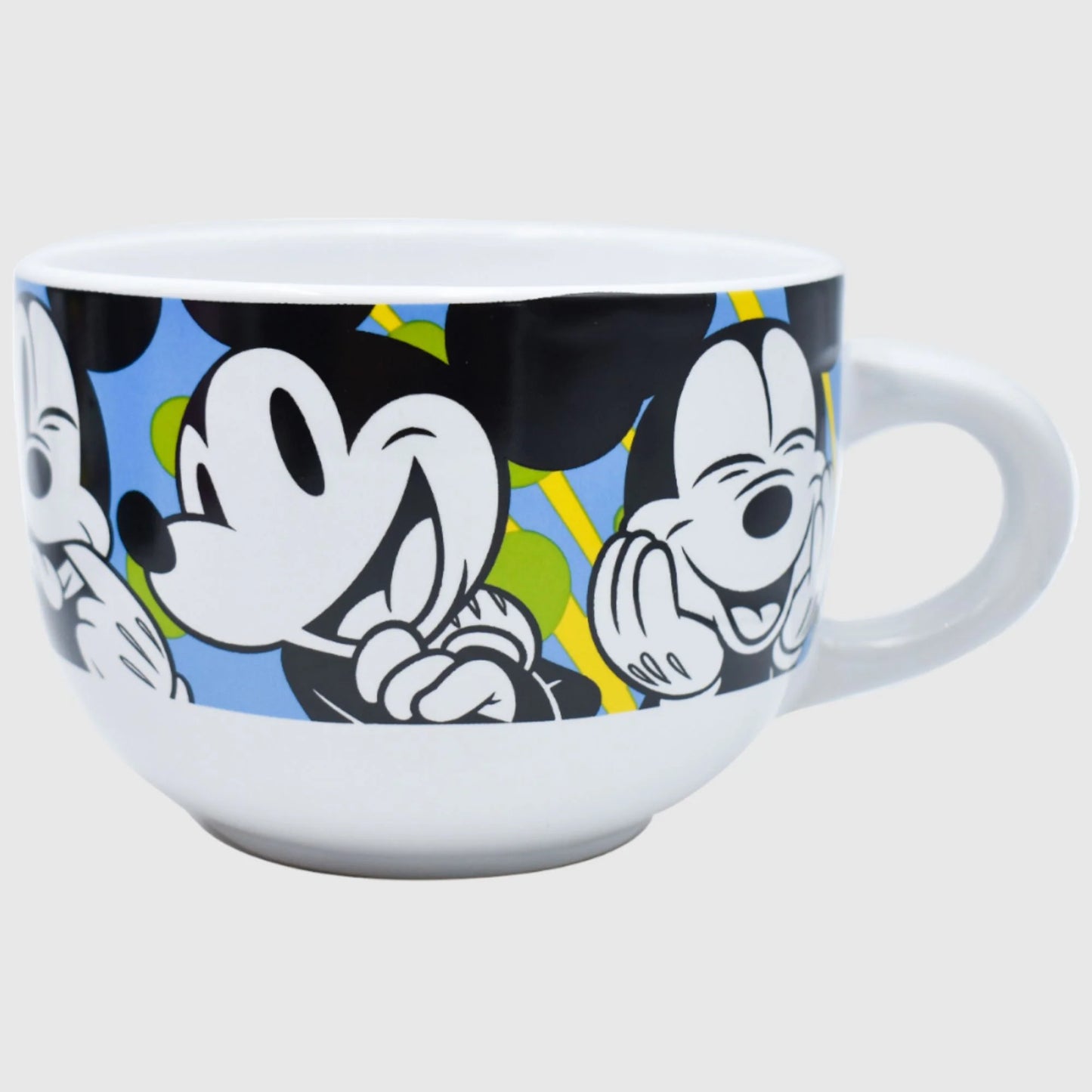 Taza Jumbo Bi Color Blanco Fun Kids Disney Mickey Mouse & Minnie Mouse Ceramica 820ml