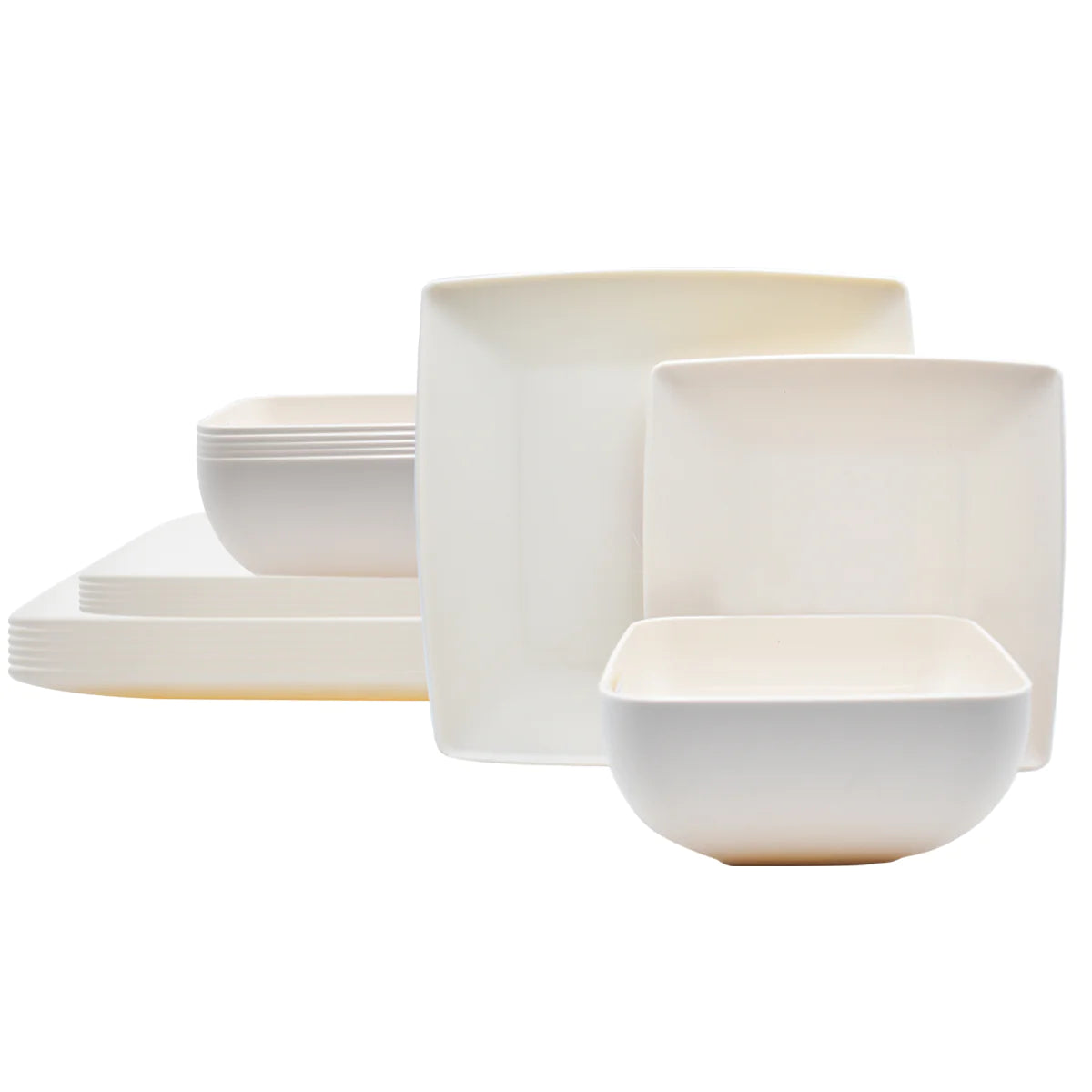 Vajilla Cuadrada Top Choice Plastico 6 Personas 18pz