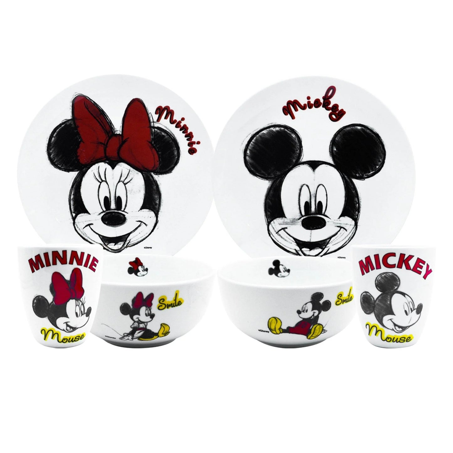 Vajilla Fun Kids Disney Mickey Mouse Porcelana 12pz