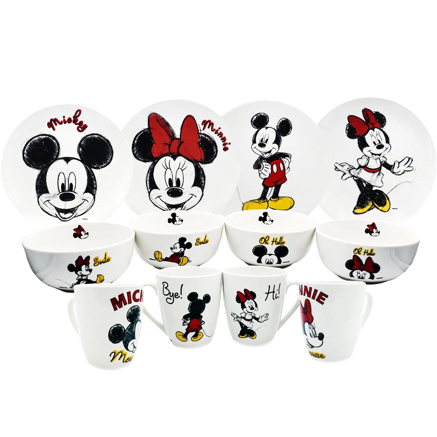Vajilla Fun Kids Disney Mickey Mouse Porcelana 12pz