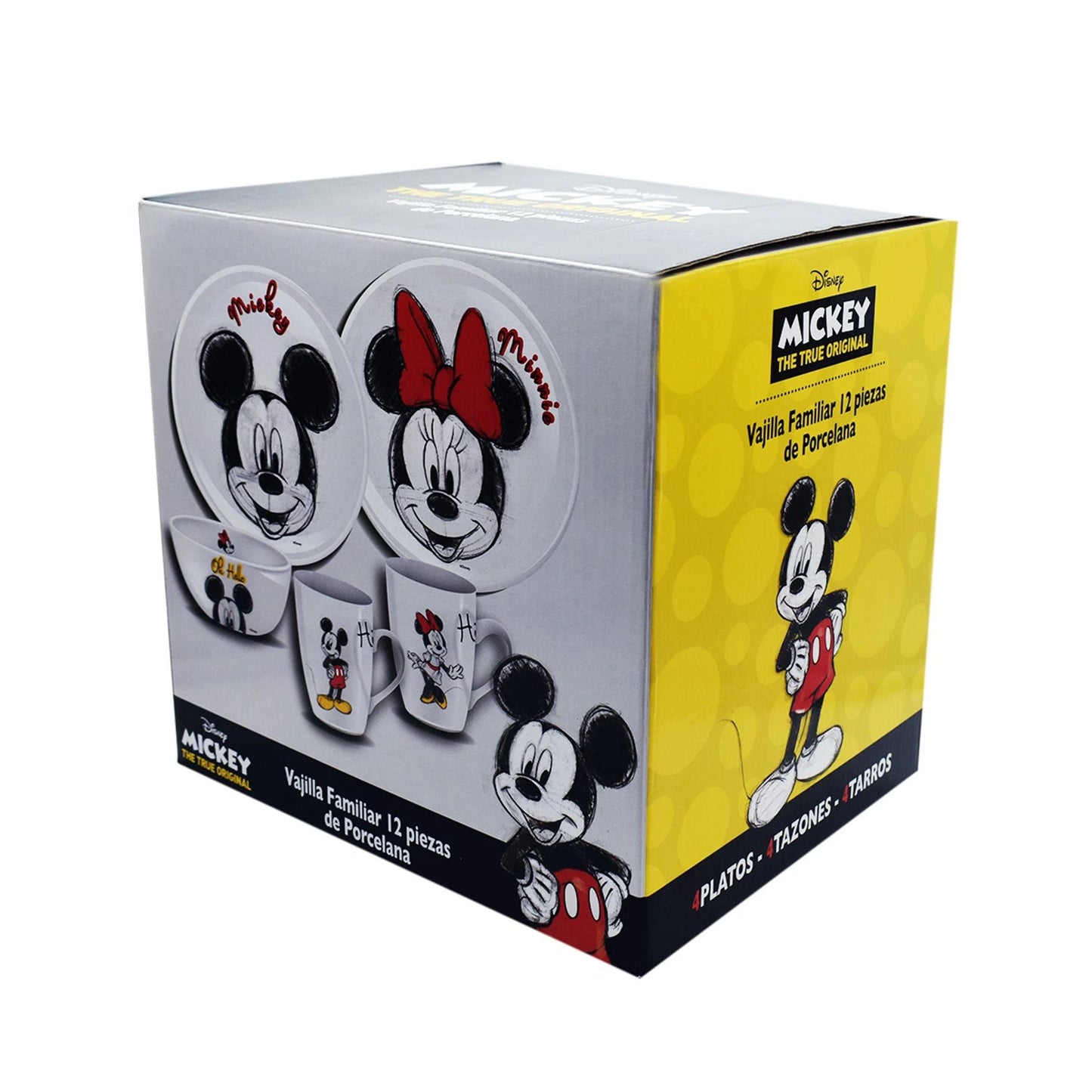 Vajilla Fun Kids Disney Mickey Mouse Porcelana 12pz