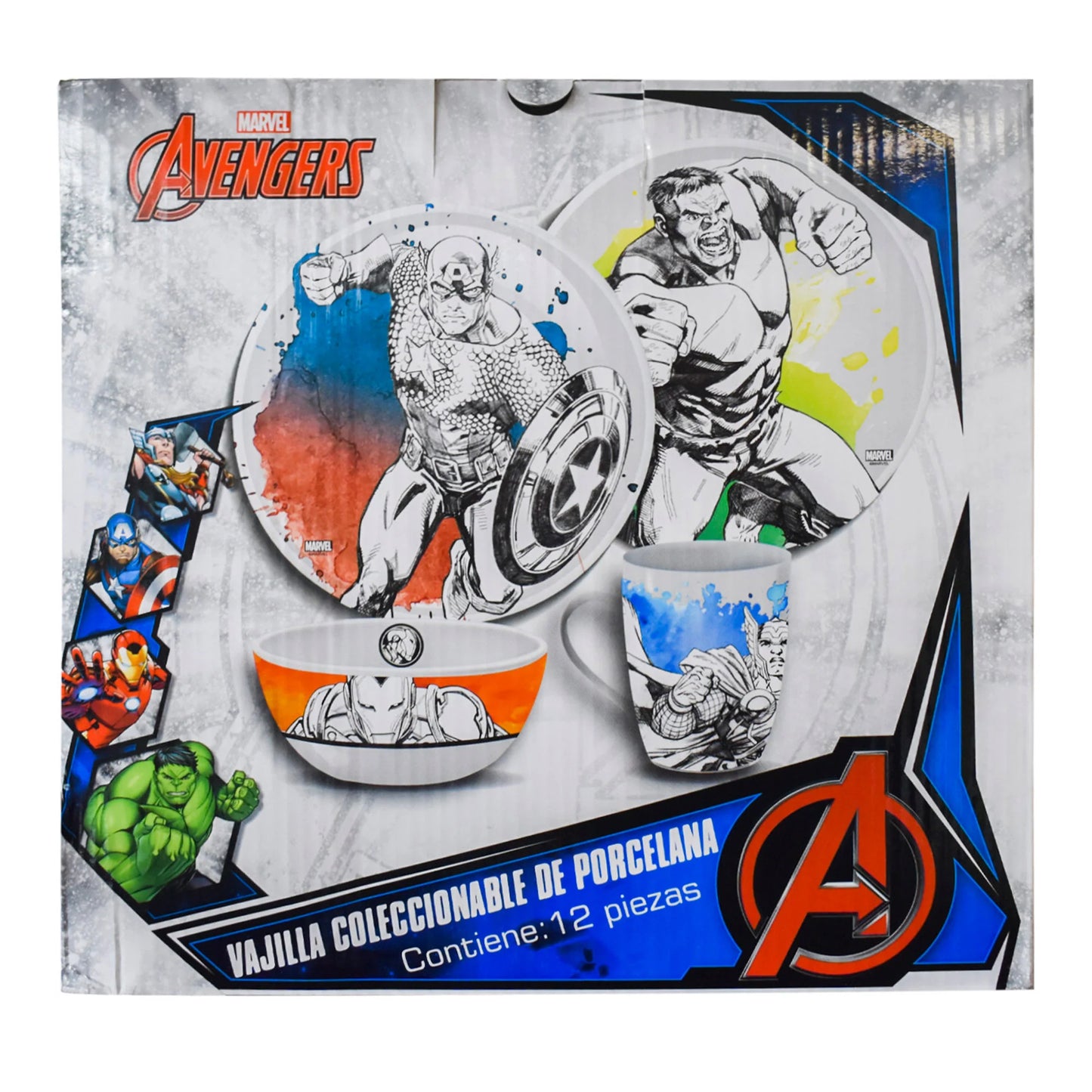 Vajilla Fun Kids Disney Avengers Porcelana 12pz