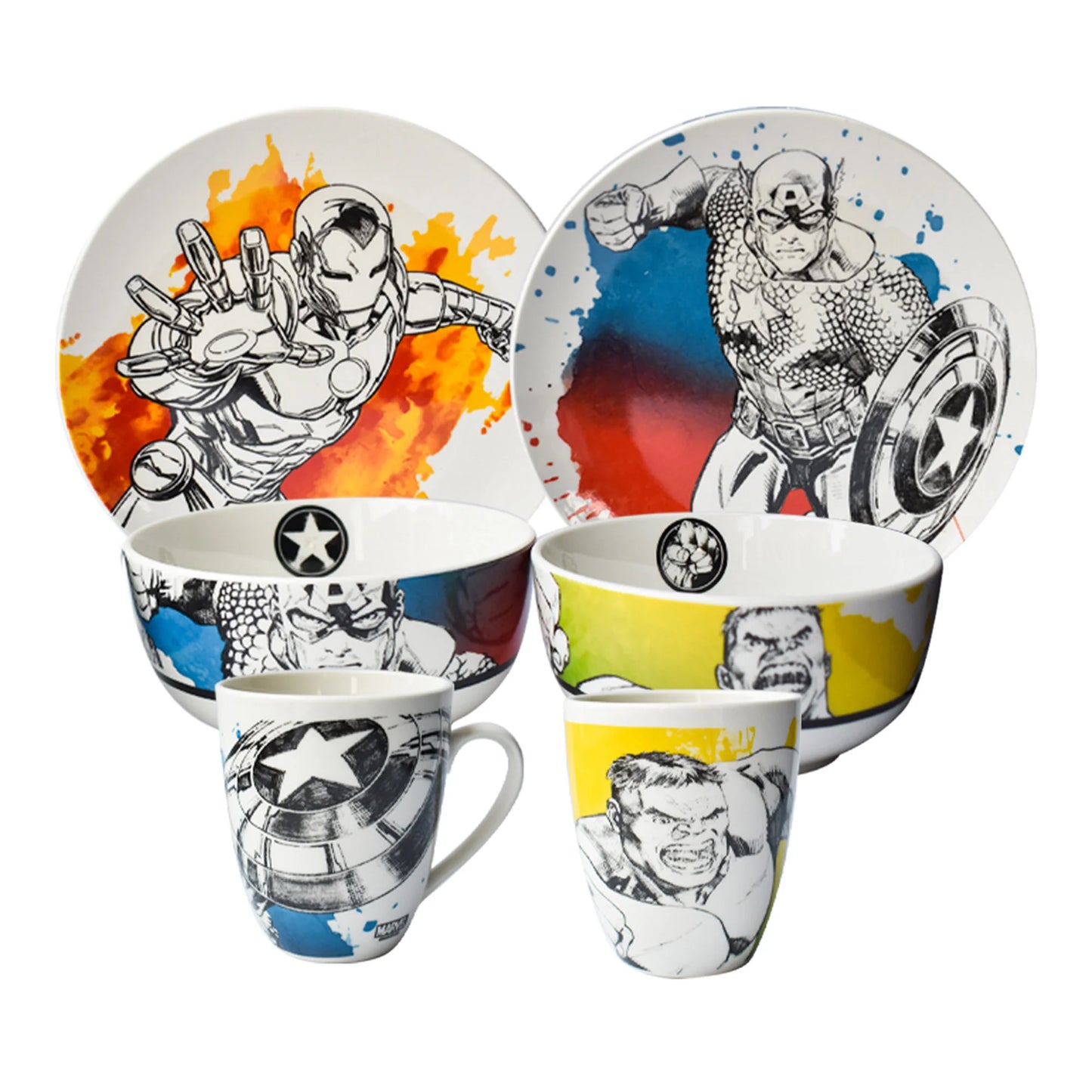 Vajilla Fun Kids Disney Avengers Porcelana 12pz