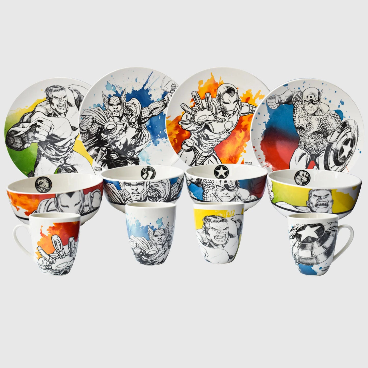Vajilla Fun Kids Disney Avengers Porcelana 12pz