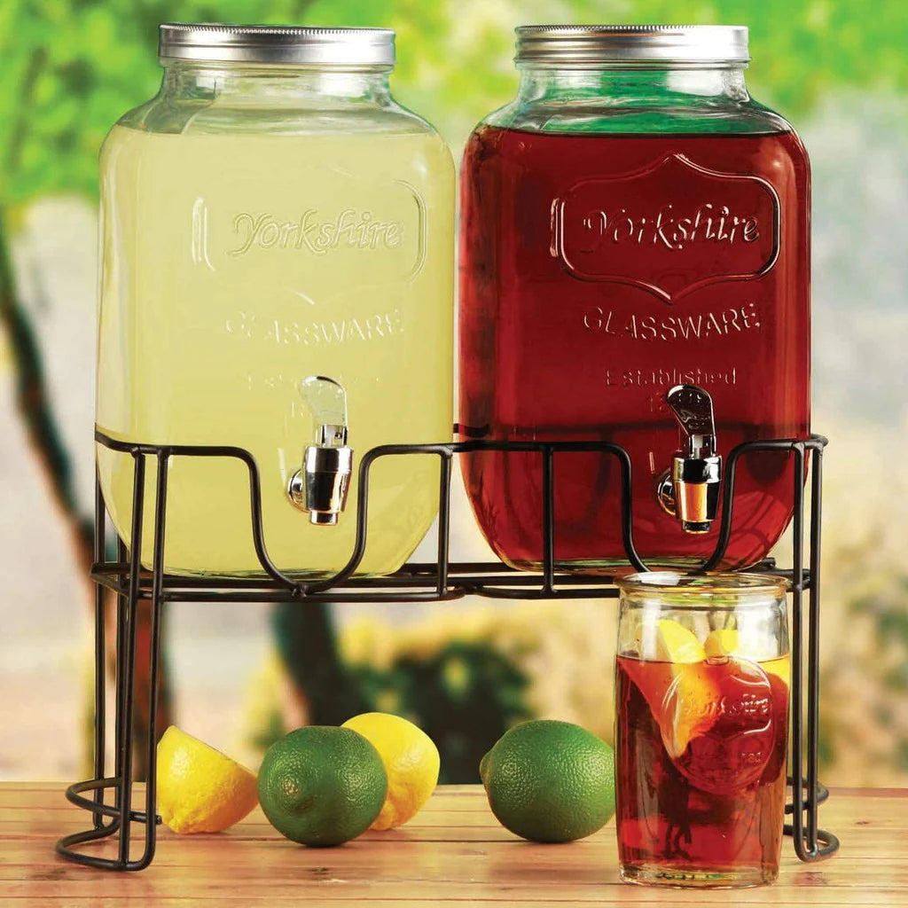 Dispensador Bebidas Vitrolero Doble Top Choice Vidrio 10L