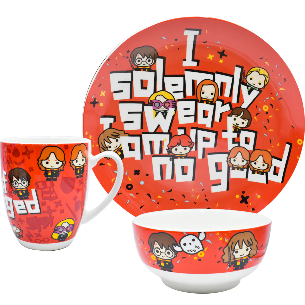 Juego Set Vajilla con Tazas Multicolor Fun Kids Harry Potter Porcelana 12 pzas