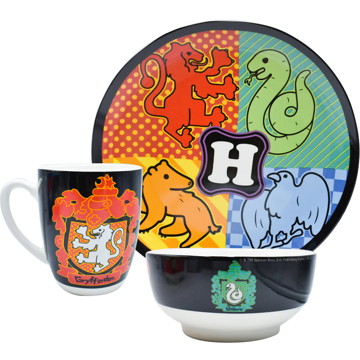 Juego Set Vajilla con Tazas Multicolor Fun Kids Harry Potter Porcelana 12 pzas