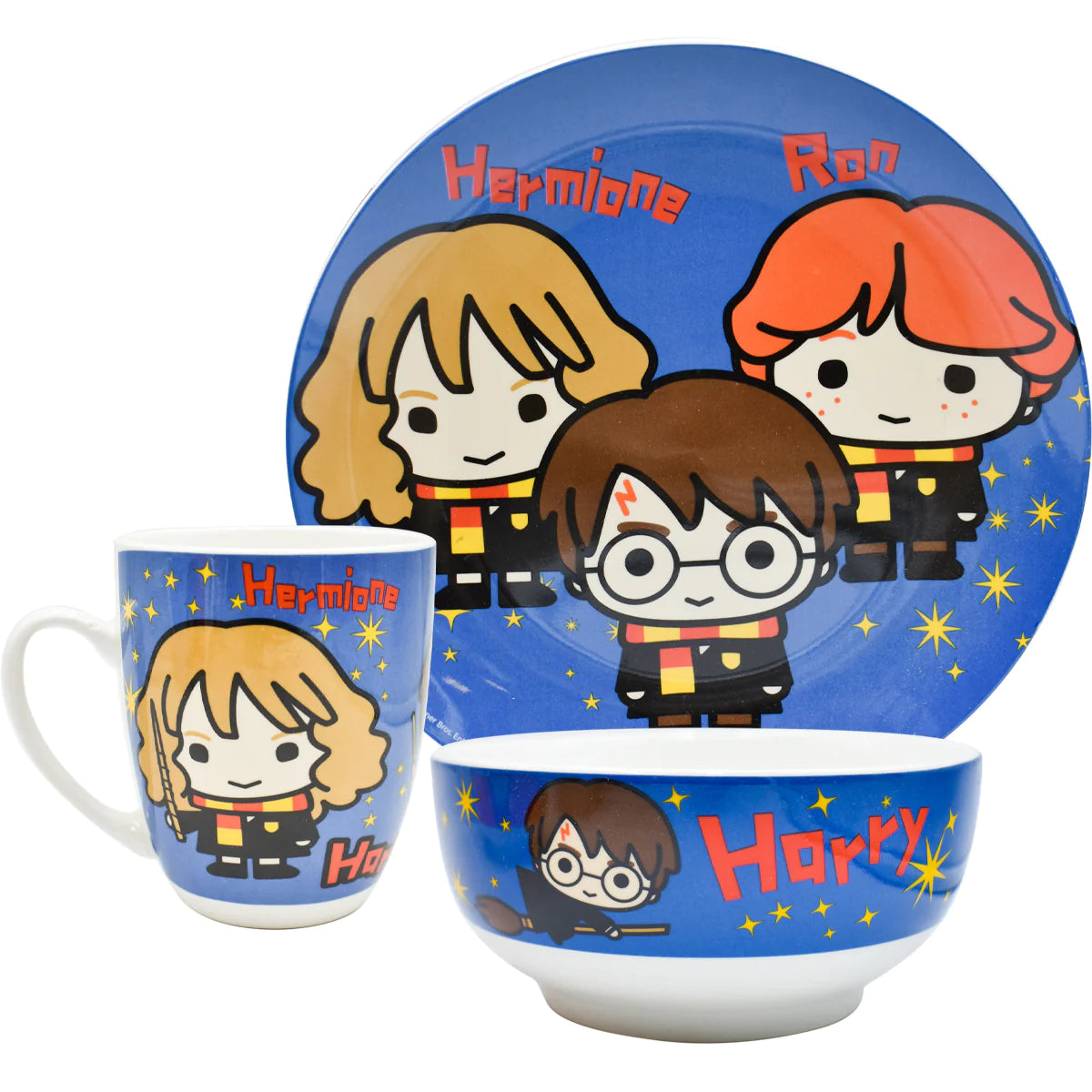 Juego Set Vajilla con Tazas Multicolor Fun Kids Harry Potter Porcelana 12 pzas