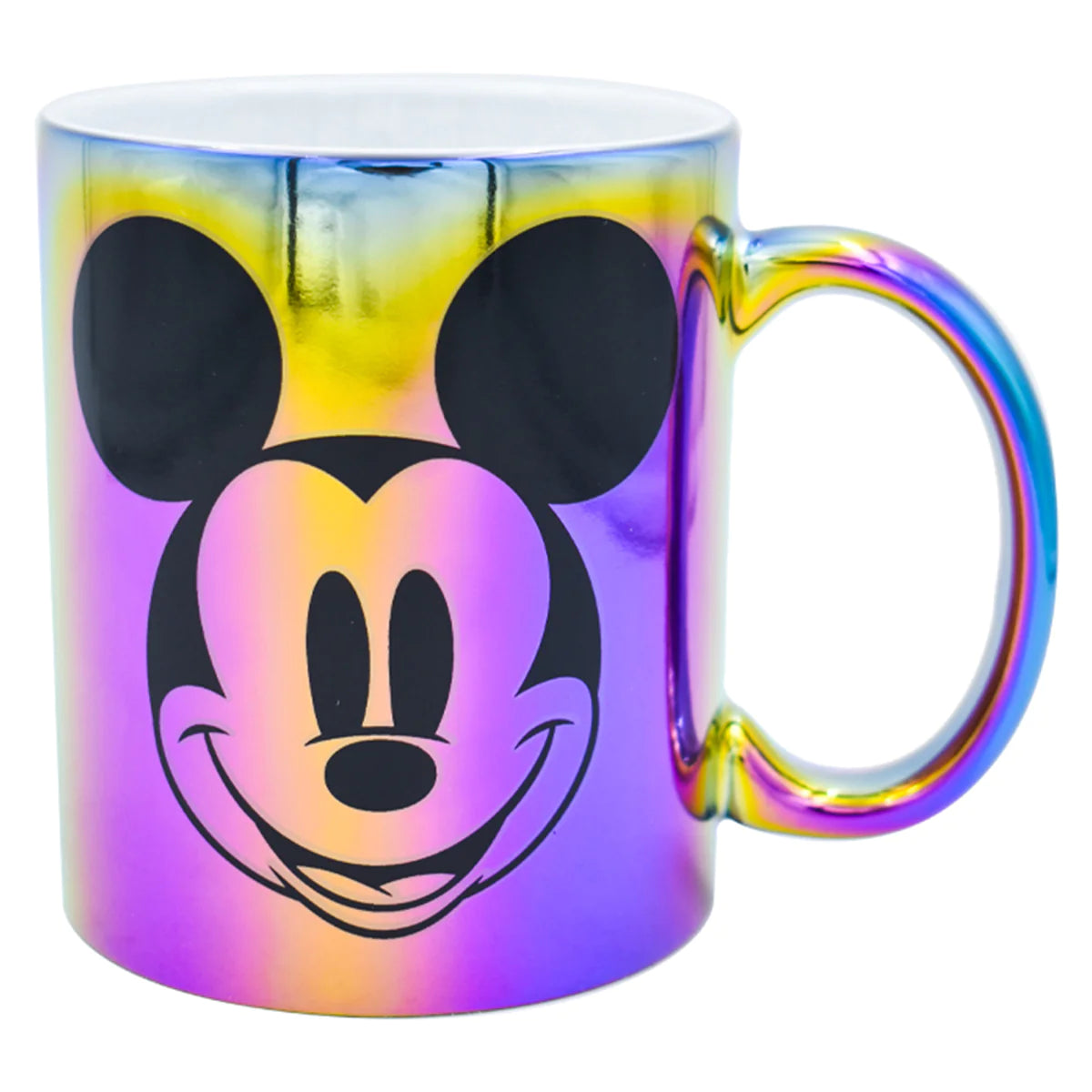 Taza Tornasol Metálica Disney Mickey Mouse Ceramica 340ml