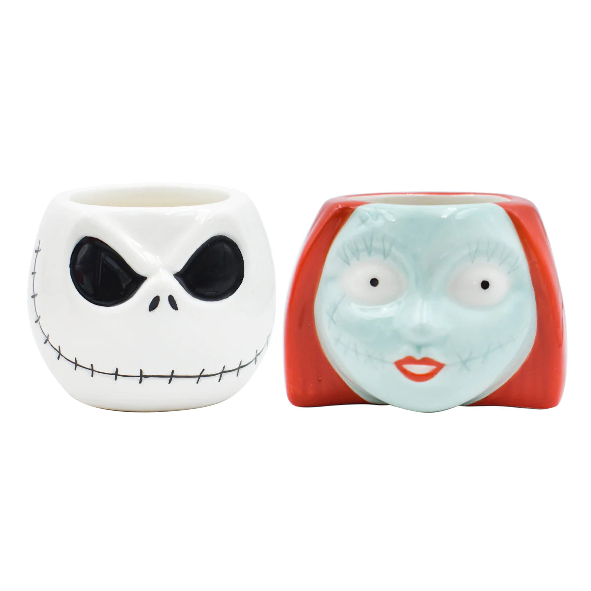 Set Juego de Mini Tazas Expresso Fun Kids The Nightmare Before Christmas El Extraño Mundo de Jack & Sally Ceramica 103ml 2pzas
