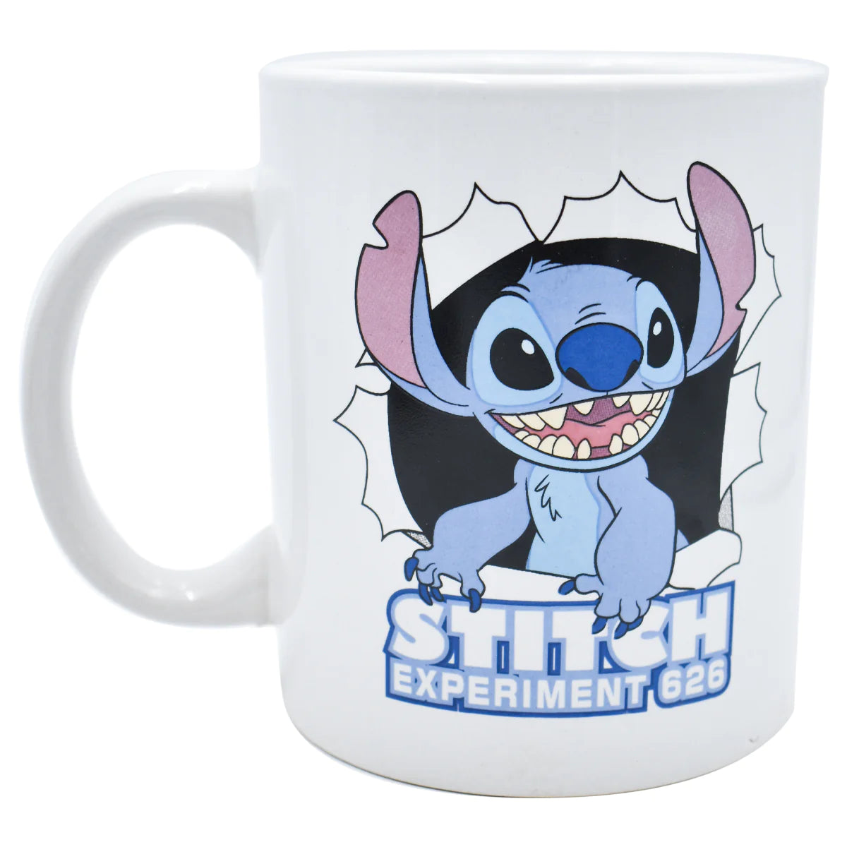 Taza Jumbo Blanco Con Caja de Regalos Fun Kids Disney Stitch Ceramica 480ml