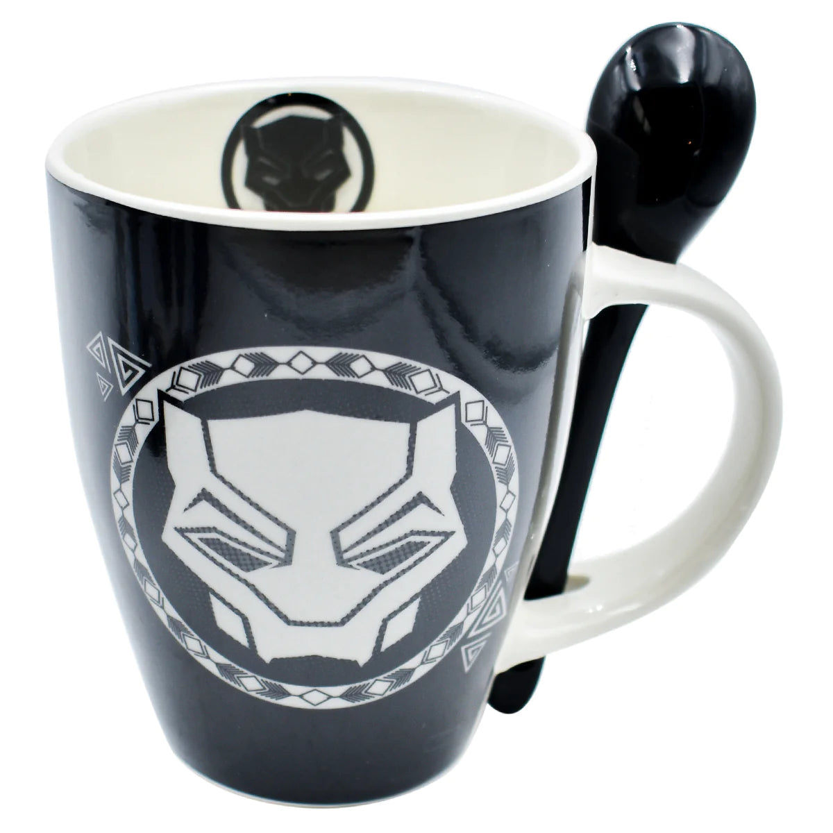 Set Juego Tazas con cuchara Fun Kids Disney Marvel Wakanda Forever Porcelana 350ml
