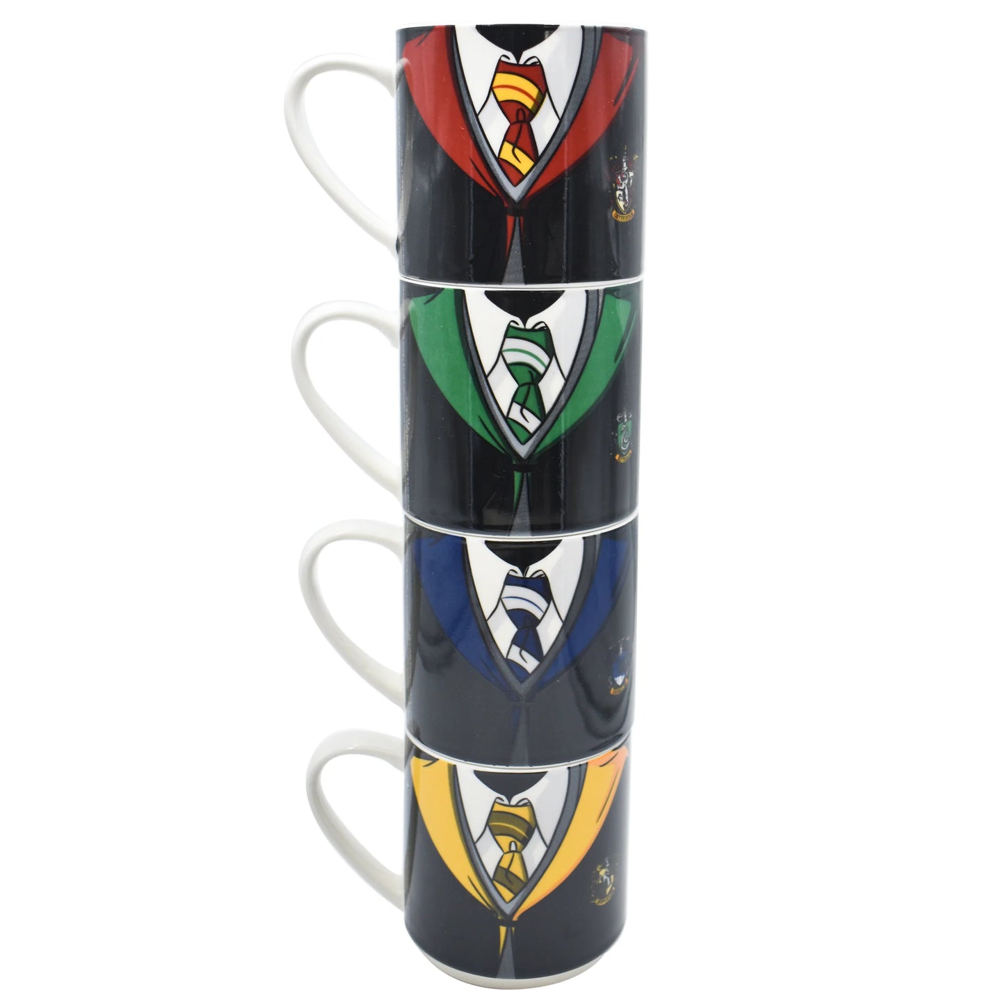 Juego Set Tazas Apilables Fun Kids Warner Bros Harry Potter Casas de Hogwarts Porcelana 330ml