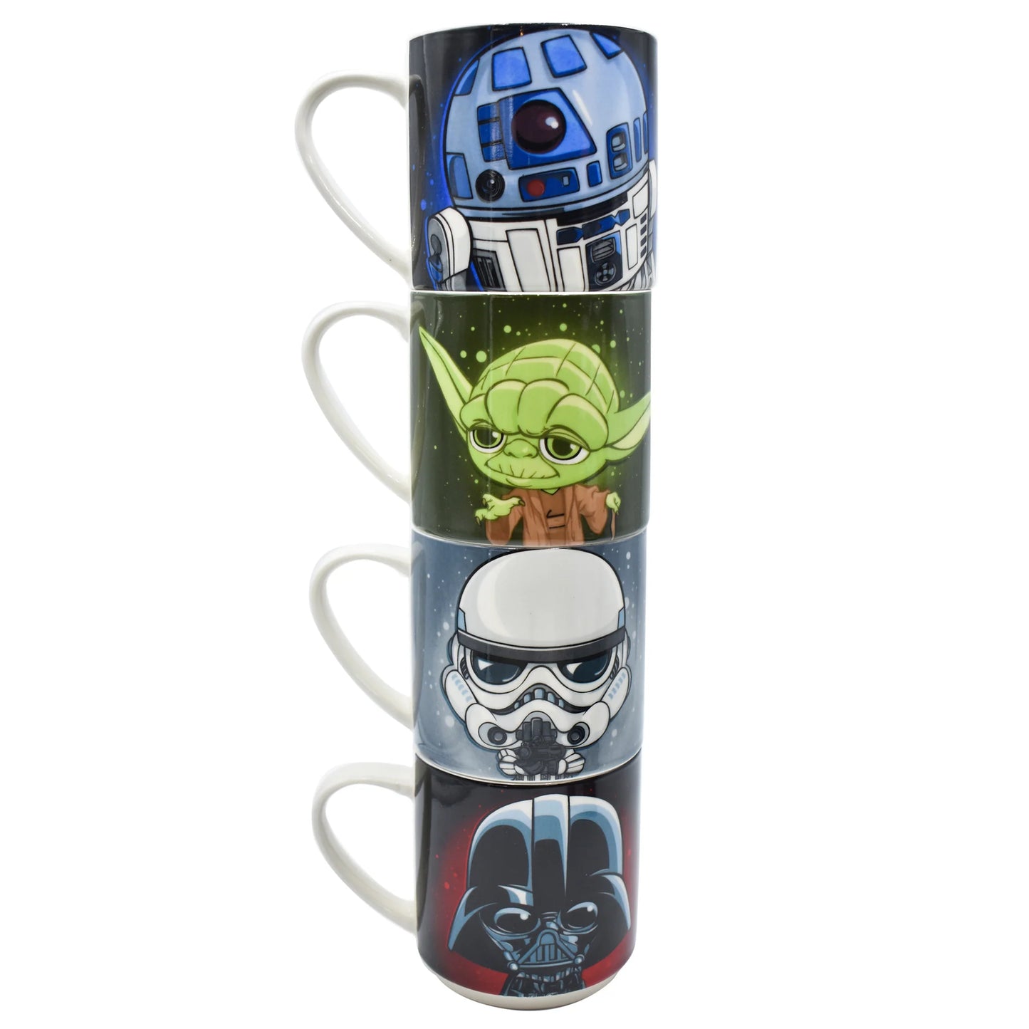 Tazas Apilables Fun Kids Disney Star Wars Porcelana 330ml 4pz