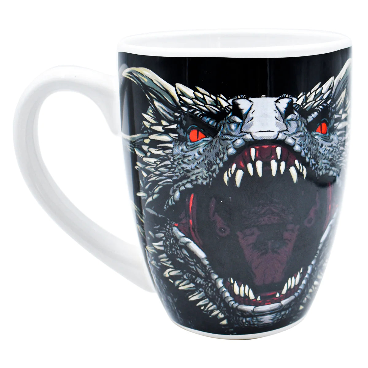 Taza Bi Color Negro con Blanco con Caja de Regalo Fun Kids Game of Thrones Fuego & Sangre Ceramica 500ml