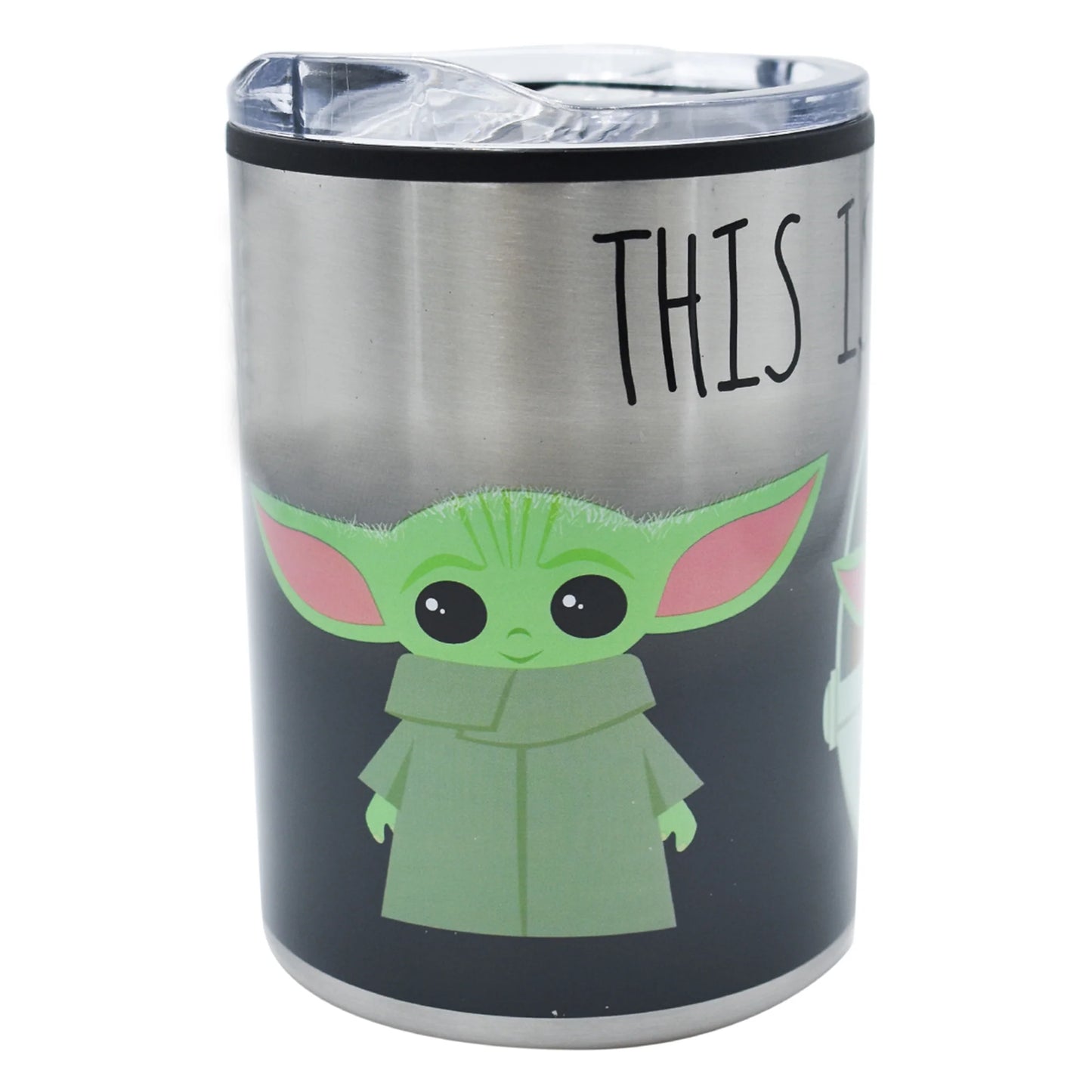 Termo Doble Pared Fun Kids Disney Lucas Film Star Wars Mandalorian Baby Yoda Grogu Acero Inoxidable 350ml