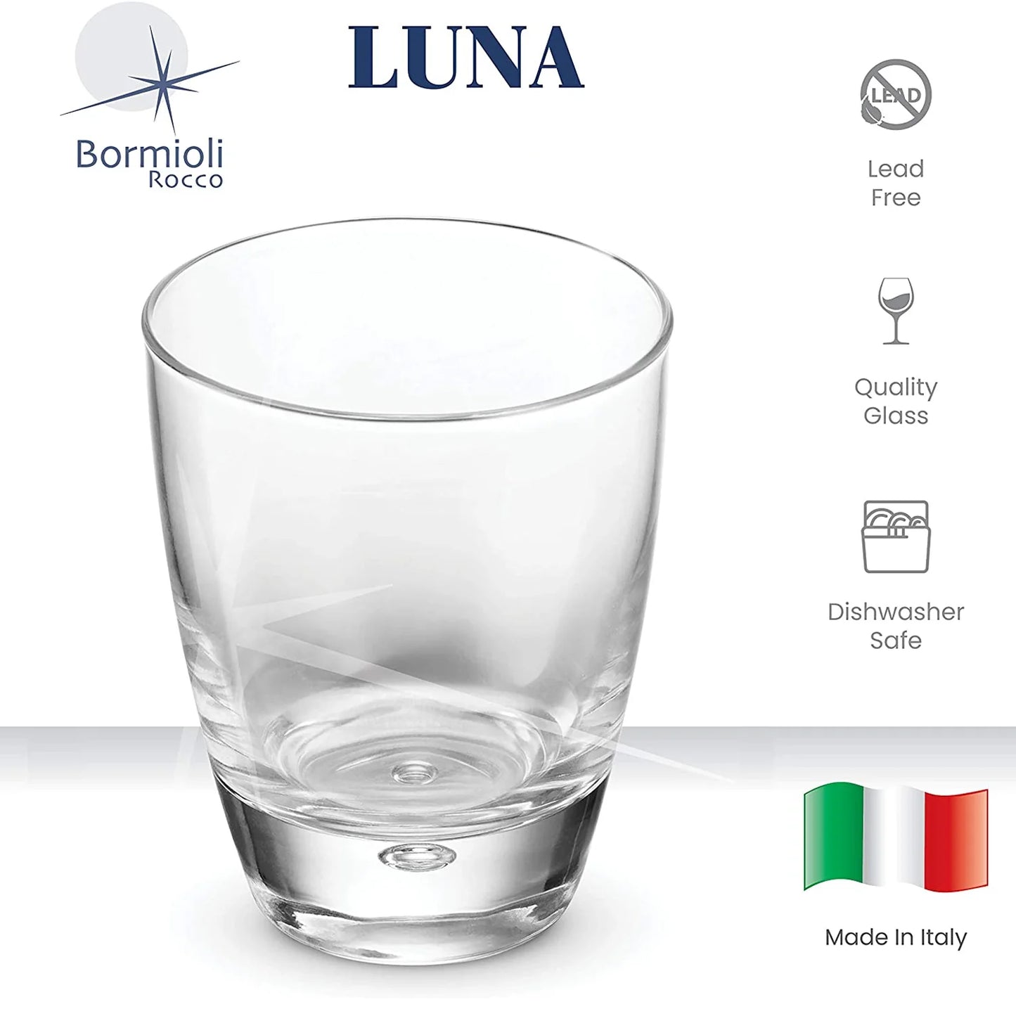 Vasos Bormioli Rocco Luna Vidrio 6pz 445ml