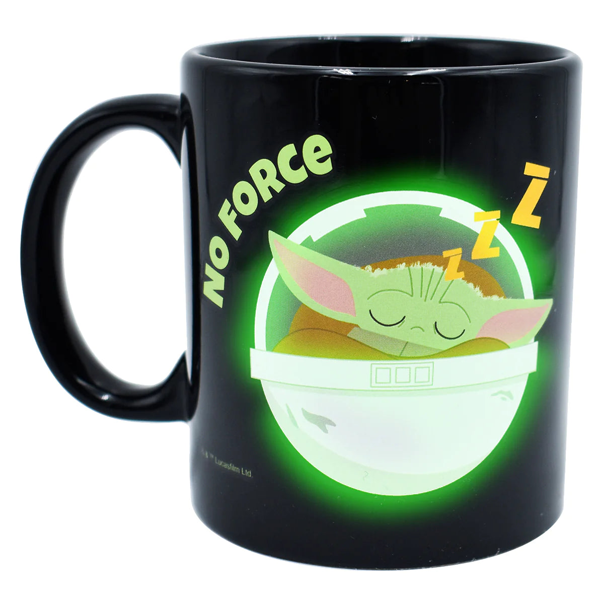 Taza Mágica Brilla Obscuridad Fun Kids Baby Yoda Mandalorian Disney Marvel Ceramica 340 ML