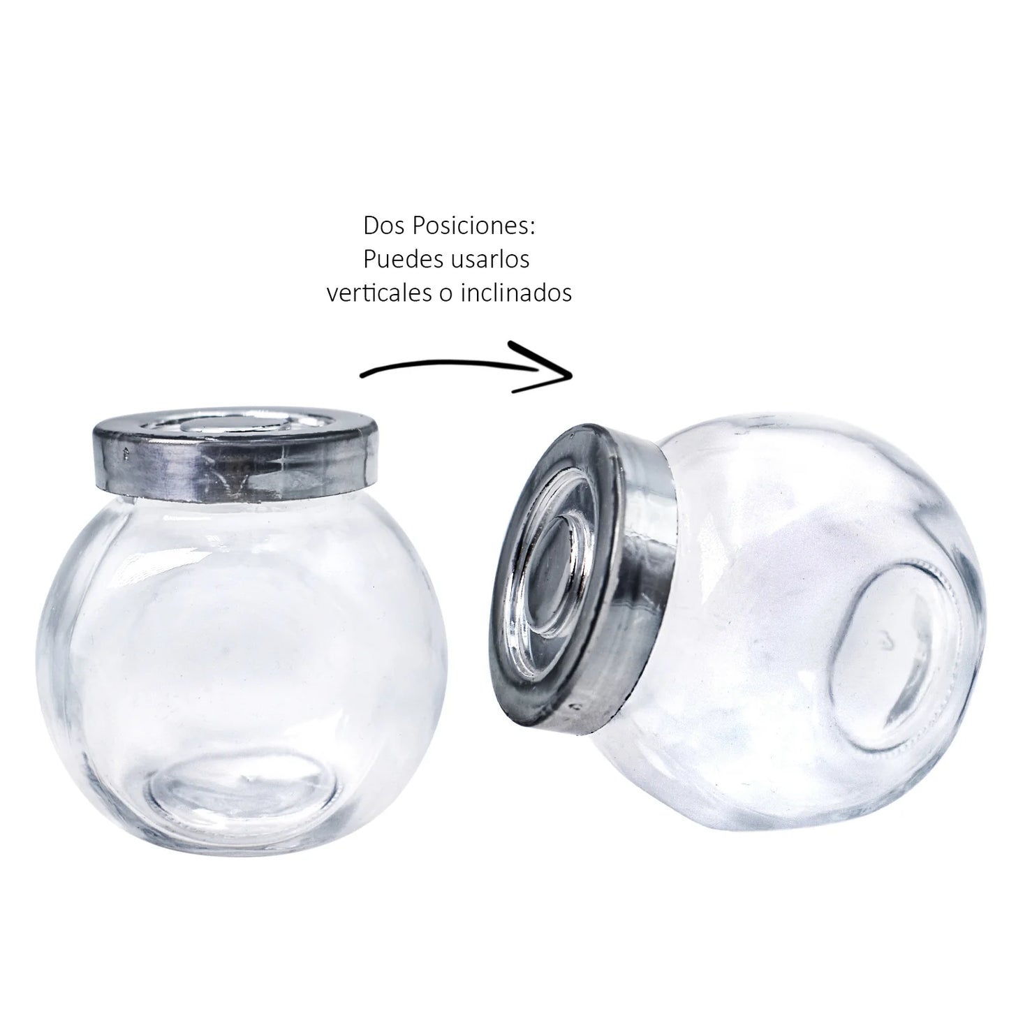 Mini Frascos Especieros con Tapa Top Choice Mason Jar Vidrio 200ml 6pzas
