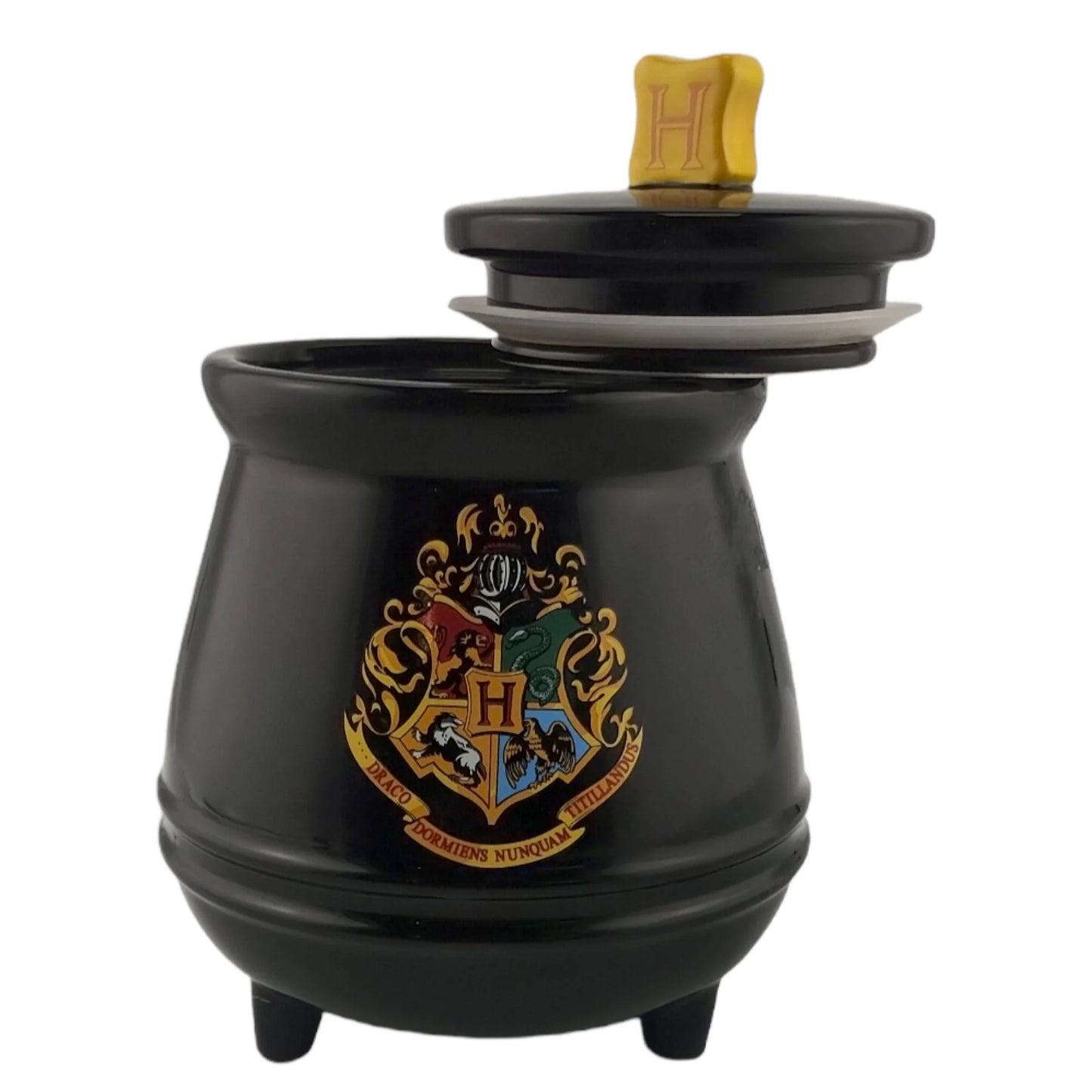 Frasco Dulcero Especiero Galletero Negro con Tapa Hermético Fun Kids Warner Bros Harry Potter Caldero Cerámica 1L
