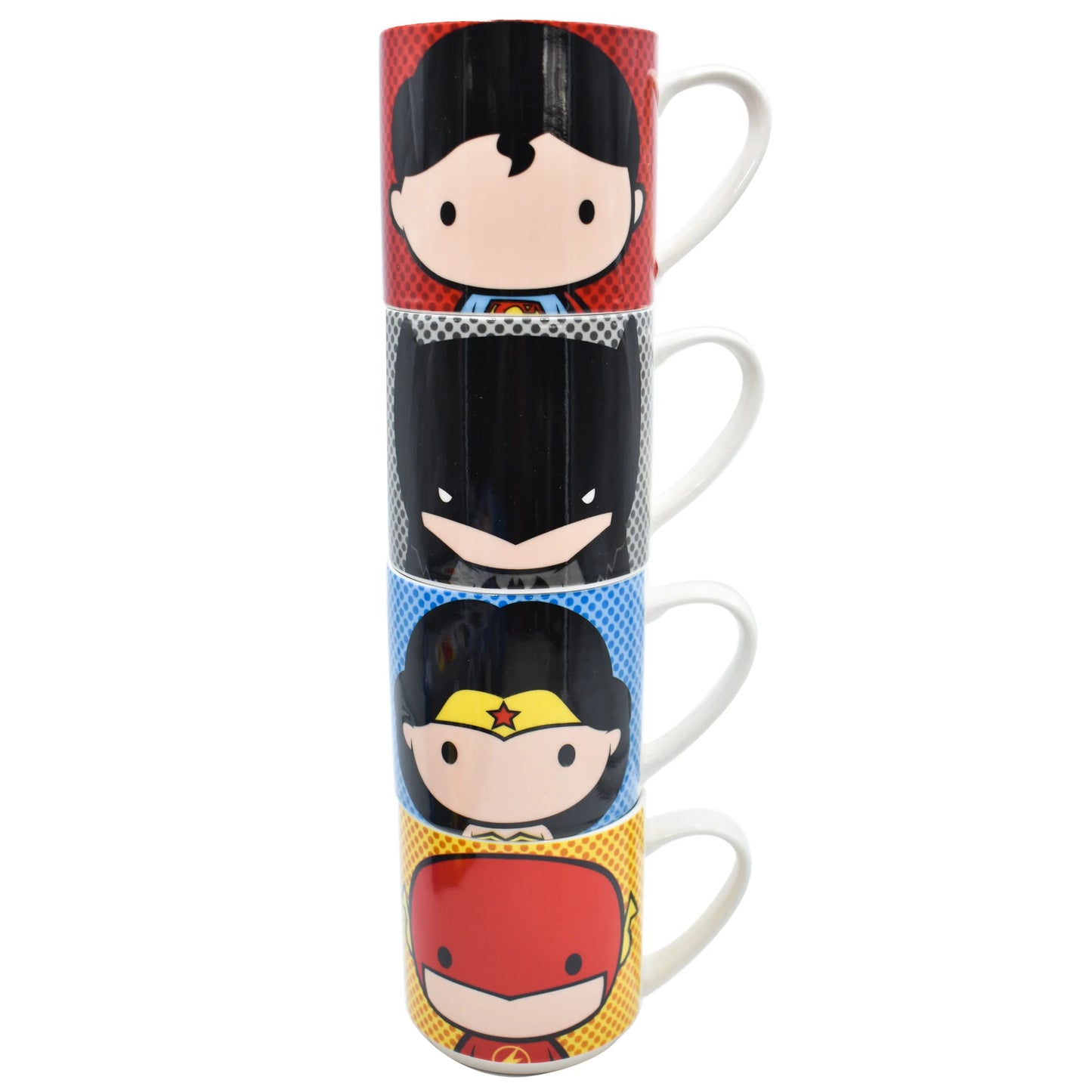 Tazas Apilables Fun Kids DC Comics Liga de la Justicia Porcelana 330ml