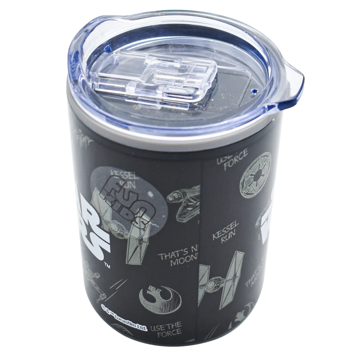 Termo Corto Doble Pared Negro Fun Kids Disney Lucas Film Star Wars 350ml