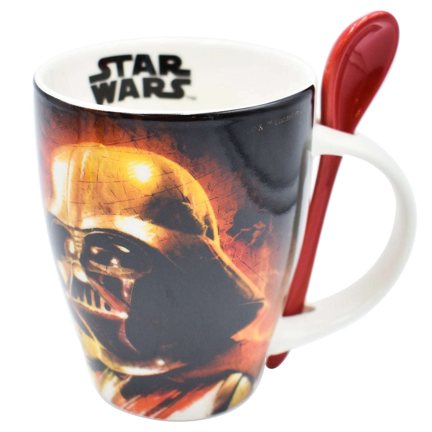 Juego Set Tazas con Cuchara Fun Kids Disney Lucas Film Star Wars Darth Vader Boba Fett 340ml 2pzas