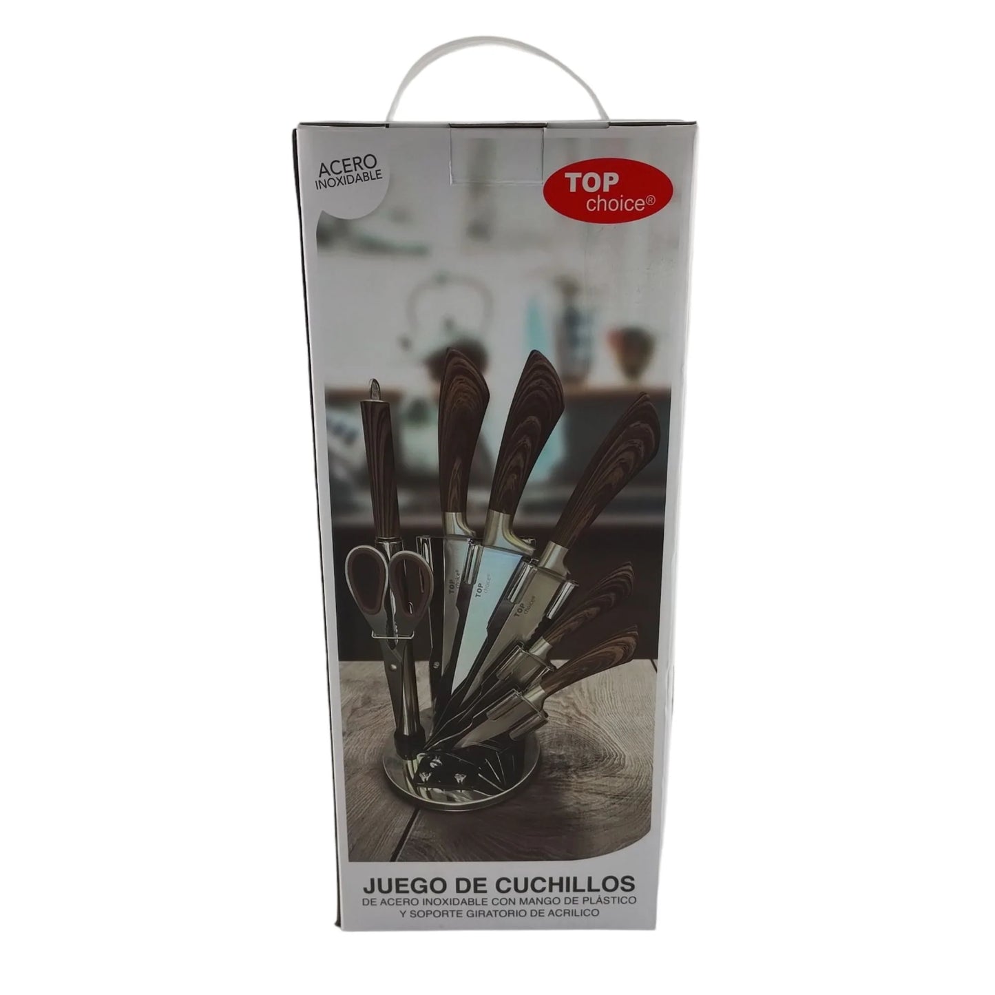 Juego Set Cuchillos para Cocina de Chef Profesional Top Choice Acero Inoxidable 8 pzas