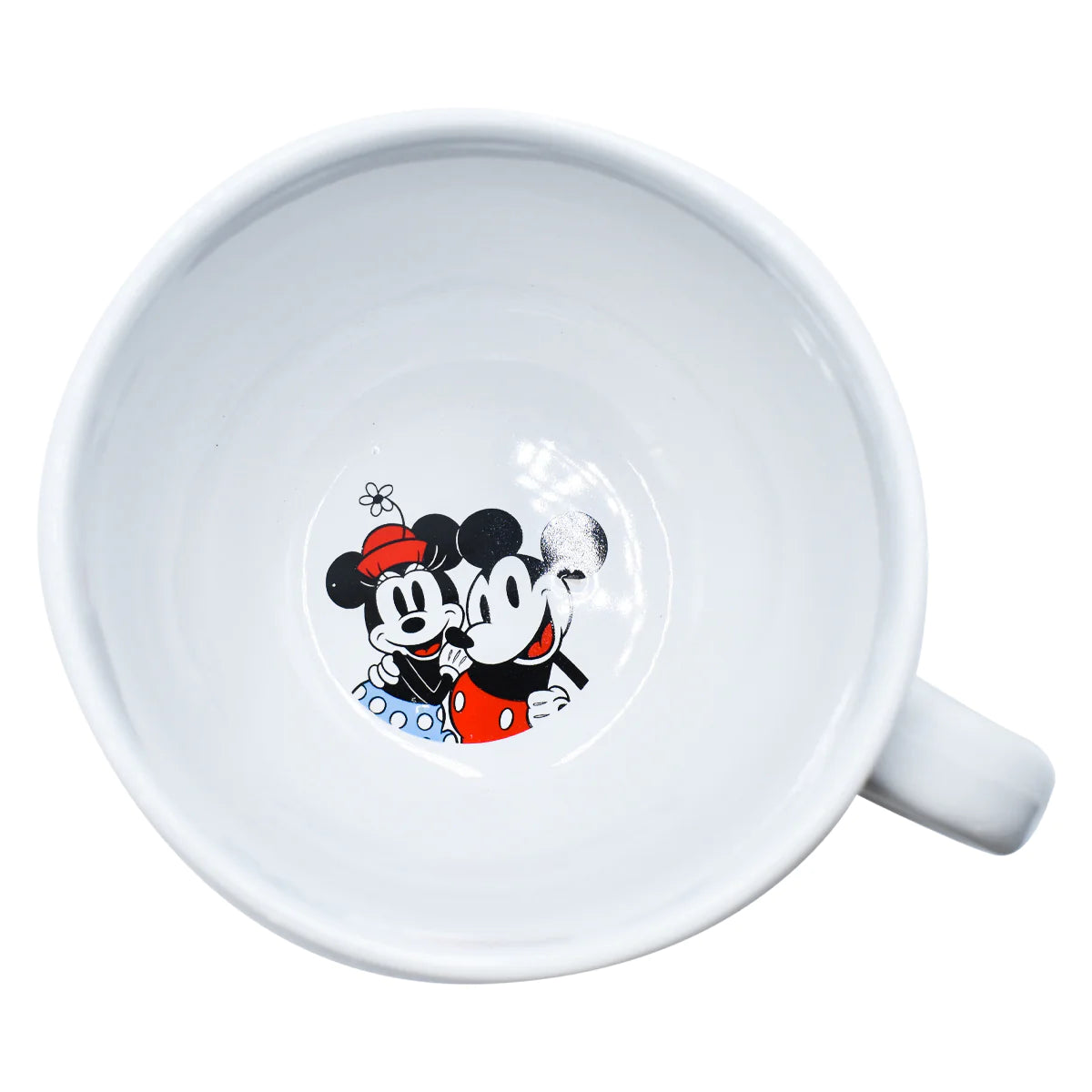 Taza Jumbo Blanca con azul Fun Kids Disney Mickey & Minnie Mouse Ceramica 820ml