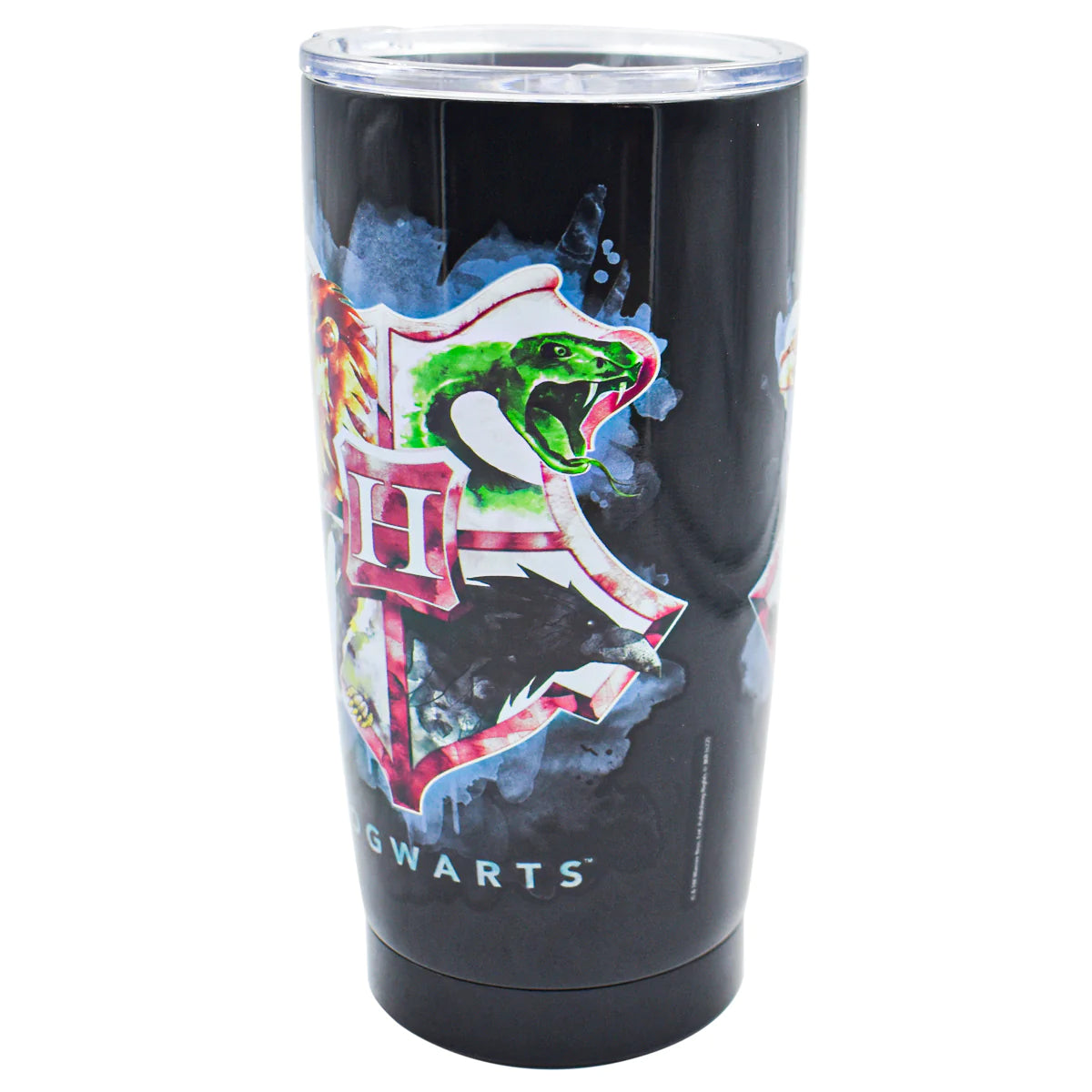 Termo Largo Doble Pared con Tapa Transparente Deslizable Fun Kids Warner Bros Harry Potter Escudo de Howarts Acero Inoxidable 580ml