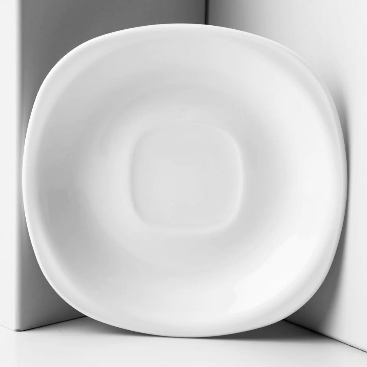 Tazas Blancas Lisas C Plato Luminarc Carine Vidrio Opal 220ml 6 pzas