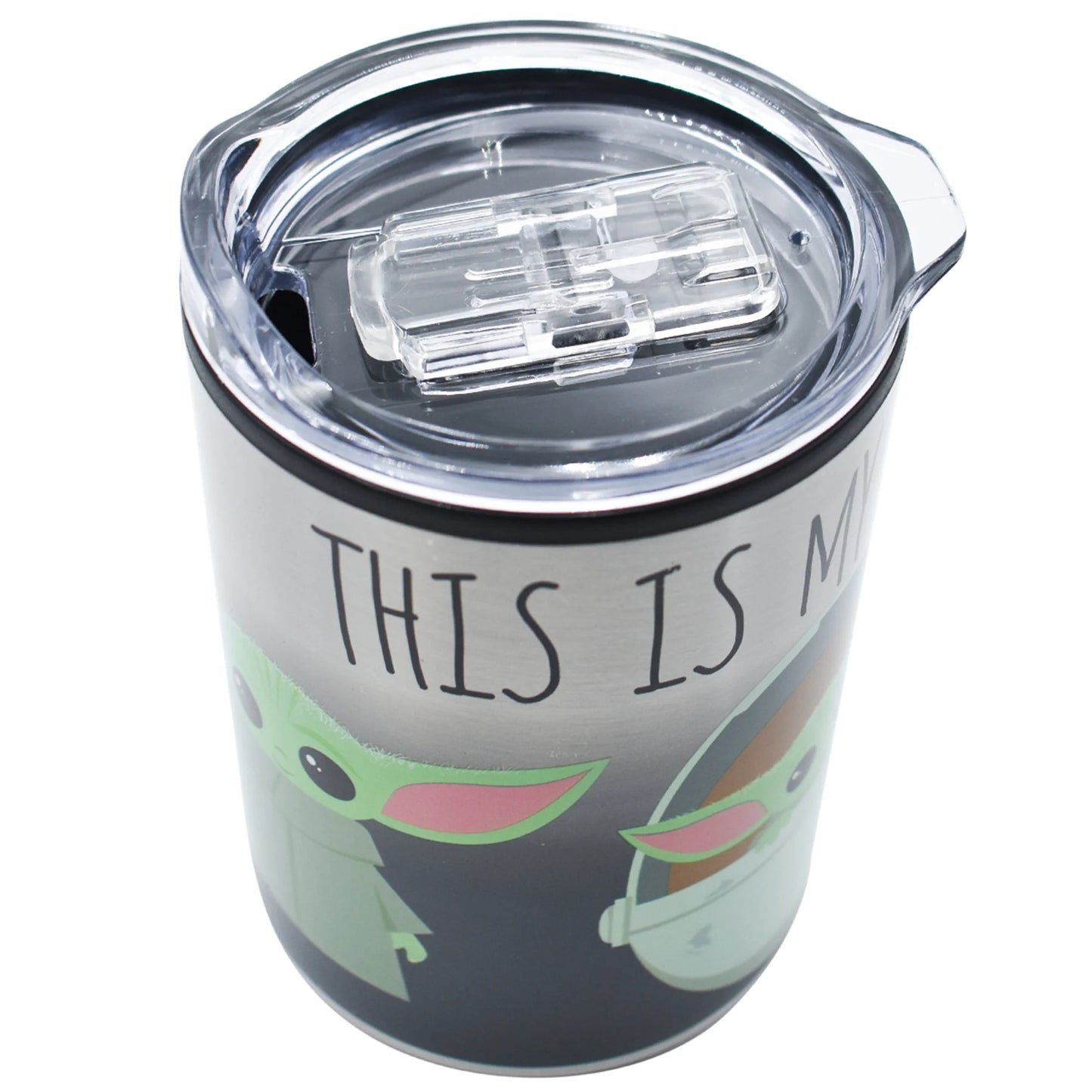 Termo Doble Pared Fun Kids Disney Lucas Film Star Wars Mandalorian Baby Yoda Grogu Acero Inoxidable 350ml