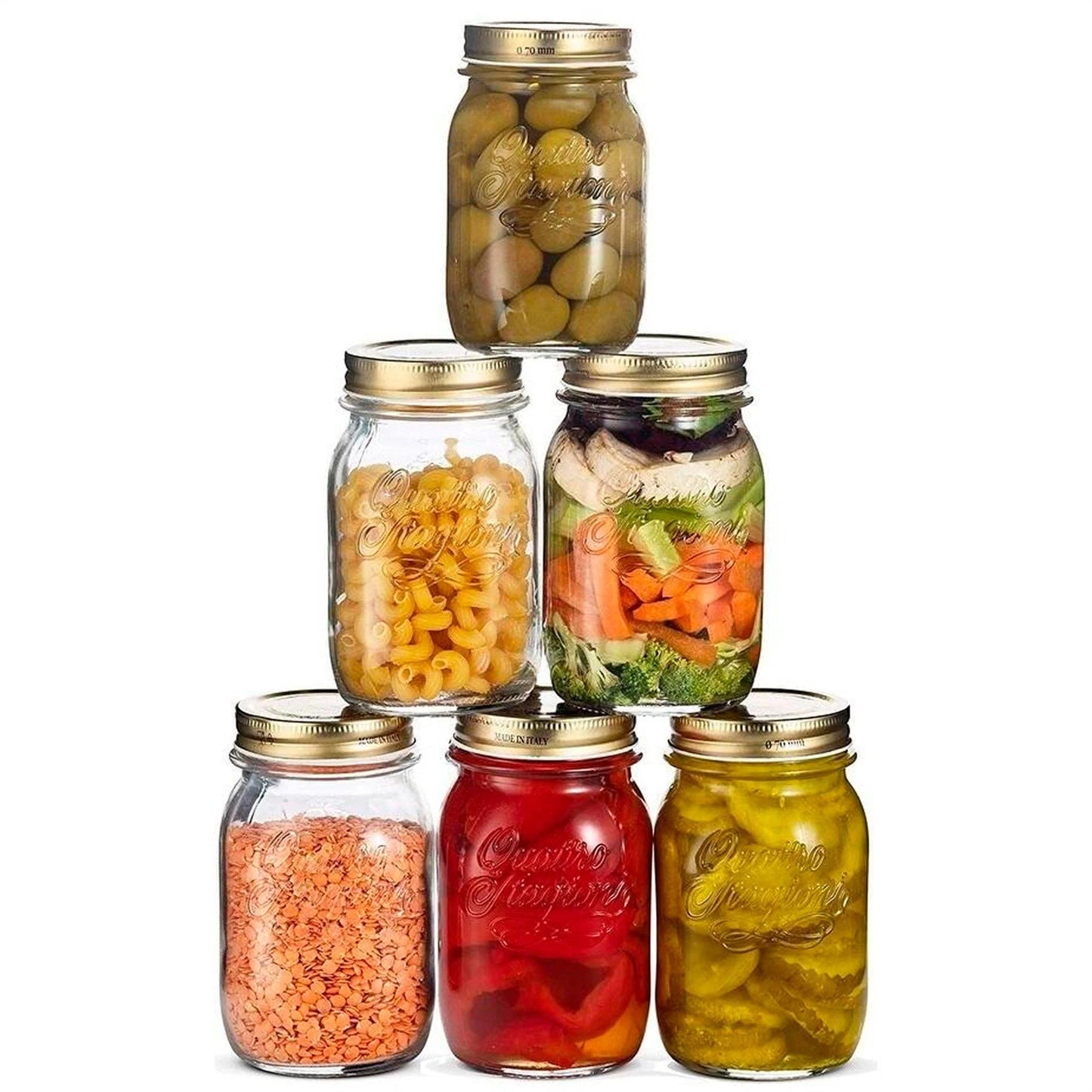 Frascos Herméticos Bormioli Quattro Stagioni 12pz 500ml