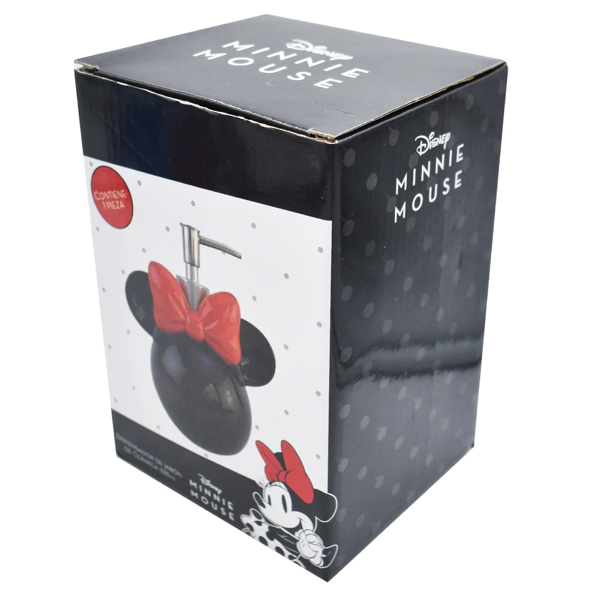 Dispensador Despachador para Jabon Crema Gel Antibacterial Fun kids Disney Mickey o Minnie Mouse Ceramica 335ml