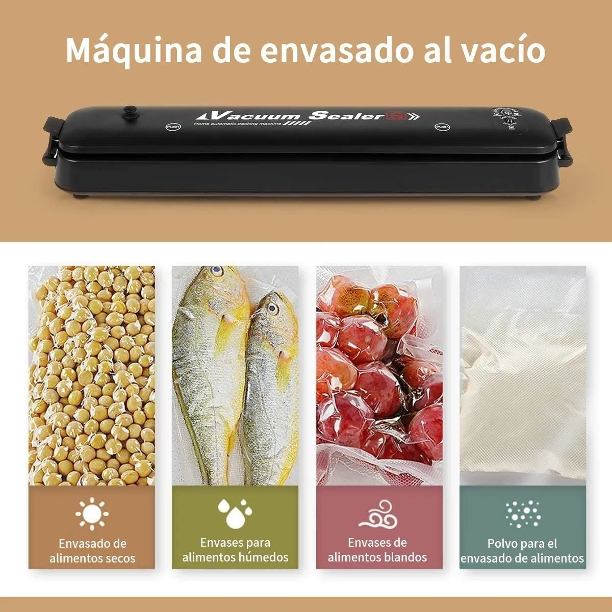 SELLADORA AL VACÍO ALIMENTOS + Bolsas de Regalo 🎁