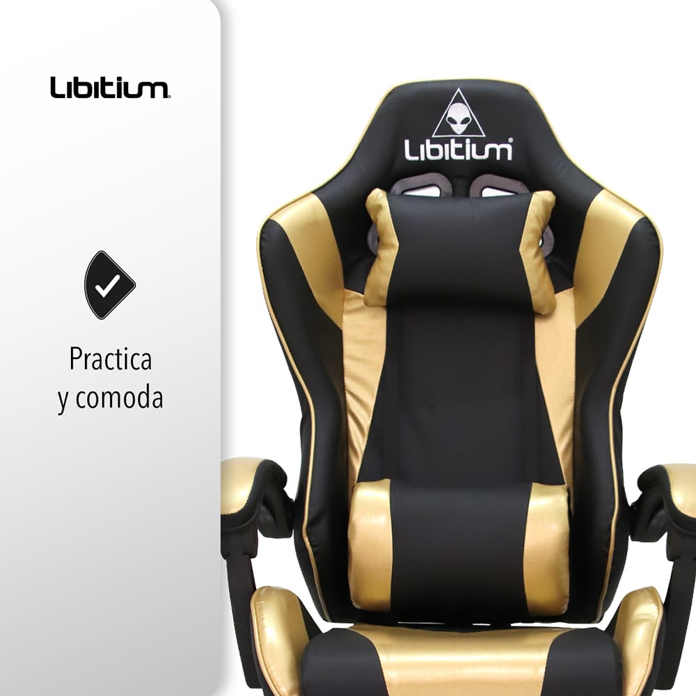 Silla Gamer Ergonomica Reclinable, Silla De Oficina, Varios Colores / Verde, Rojo y Dorado