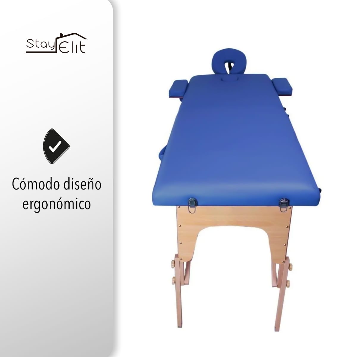 Camilla Para Masaje Plegable Pórtatil y Reclinable Color Azul o Negra