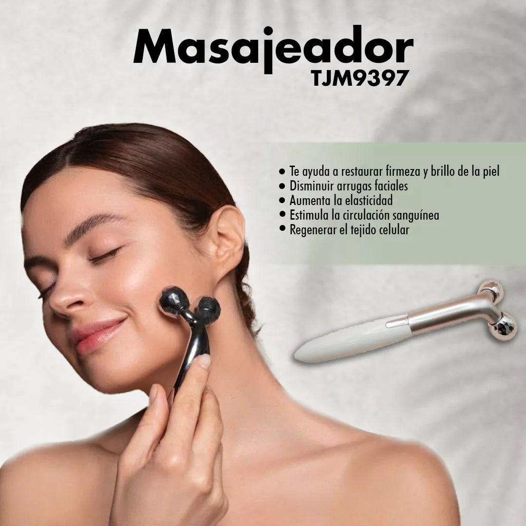 Rizador de pestañas y Masajeador facial 2 en 1