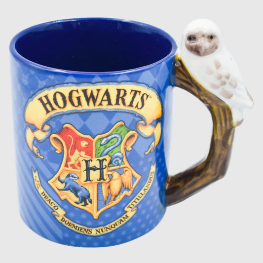 Taza Tarro Jumbo 3D Azul Fun Kids Harry Potter Howards Hedwig Ceramica 591ml