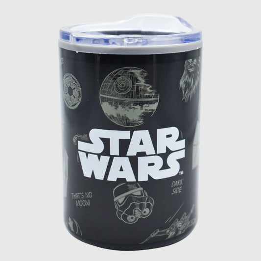 Termo Corto Doble Pared Negro Fun Kids Disney Lucas Film Star Wars 350ml