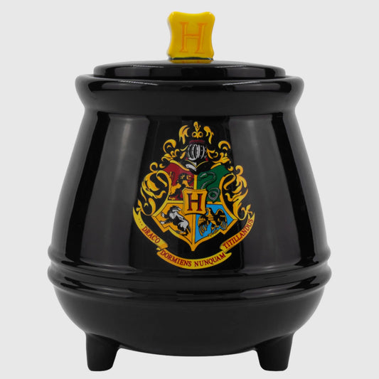 Frasco Dulcero Especiero Galletero Negro con Tapa Hermético Fun Kids Warner Bros Harry Potter Caldero Cerámica 1L