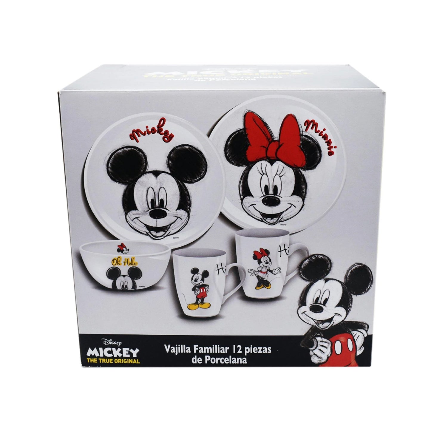 Vajilla Fun Kids Disney Mickey Mouse Porcelana 12pz