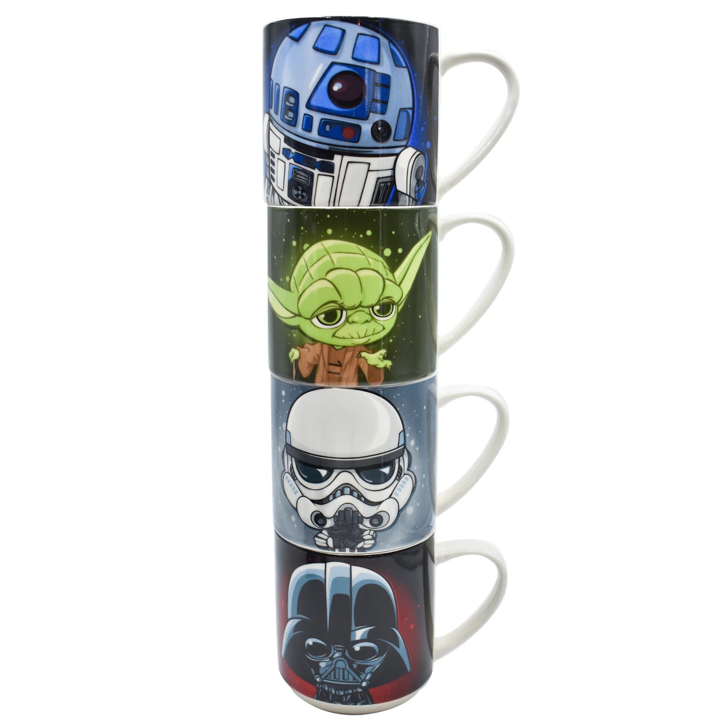 Tazas Apilables Fun Kids Disney Star Wars Porcelana 330ml 4pz