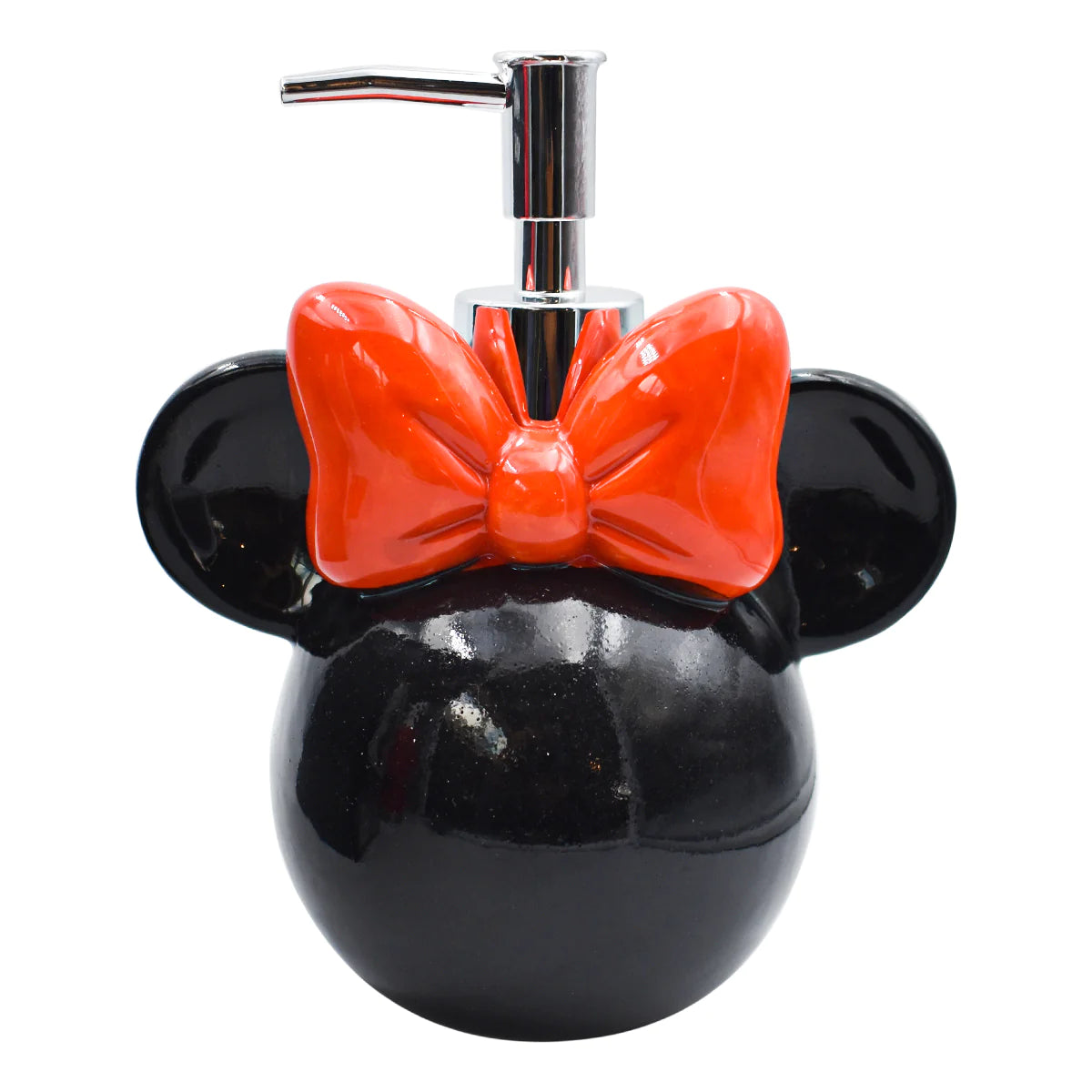 Dispensador Despachador para Jabon Crema Gel Antibacterial Fun kids Disney Mickey o Minnie Mouse Ceramica 335ml