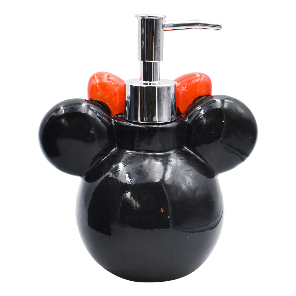 Dispensador Despachador para Jabon Crema Gel Antibacterial Fun kids Disney Mickey o Minnie Mouse Ceramica 335ml