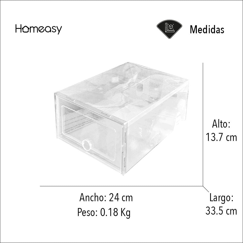 Cajas Organizadoras De Zapatos Transparente 12 Piezas